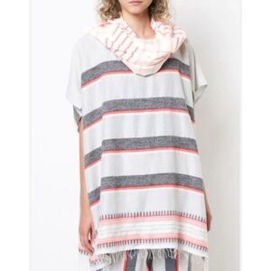 Lemlem by Liya Kebede Gauze Swim Cover Up/poncho Size Small Fringe Hem New